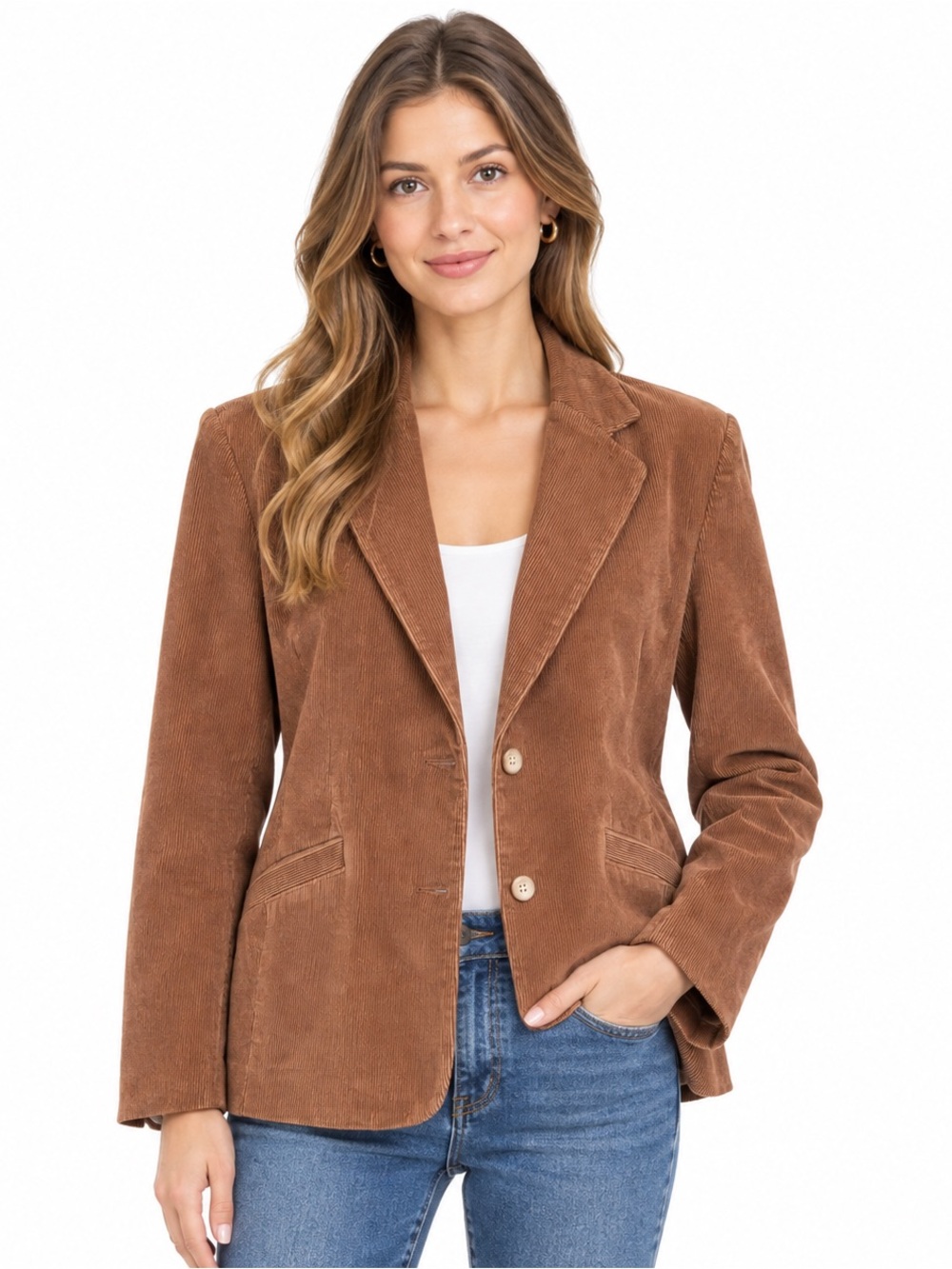 L.L. Bean Corduroy women’s size 18P brown blazer jacket